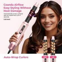 UKLISS 五合一智能热风造型器 - 智能温控吹风梳，打造柔顺亮泽、不毛躁的秀发 - 粉色 - 粉色 - 查看 5