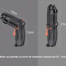 47 PIEZAS Destornillador eléctrico multifuncional, juego de minitaladro eléctrico, regalo de manguera y varios tipos de tornillos, cabezal de batería, interruptor de rotación positivo y reversible, herramientas de reparación del hogar, fácil de transportar, herramienta perfecta para manitas y mecánicos - 47 PIEZAS - Ver 12