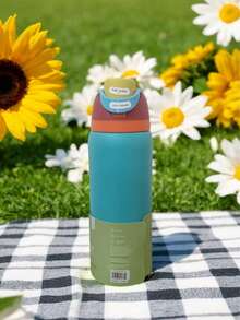 Owal-A 32盎司不锈钢保温水瓶 - 防漏运动水瓶，配备双功能吸嘴、翻盖吸管和宽口设计，可保温24小时，适合健身、旅行和日常使用。 - 彩色 - 查看 9