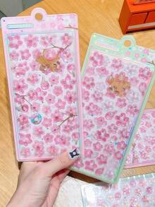 1片3D樱花水晶贴纸，适用于儿童手工制作、教育、奖励、相册、手机和电脑装饰 - 彩色 - 查看 2