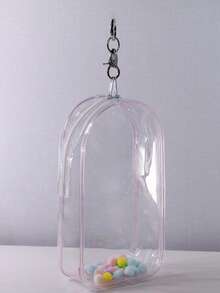 1pc Transparent Display Bag For Labubu, Single Piece 1 Transparent Display Bag, Suitable For Labubu, Square Blind Box Hanging Bag, With Waterproof And Dust-Proof Multi-Functional Characteristics, Very Suitable For Storing Dolls And Small Accessories - Multicolor - View 7