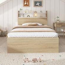 Bed Bases & Foundations - Oak + White + Wood + 90cm*200cm - View 8