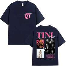 Singer TINI STOESSEL Futtura Tour Album 2026 Graphic T-Shirt Men Women Vintage Hip Hop Pop Oversized Cotton T-Shirts Streetwear - 黑色 - 查看 7