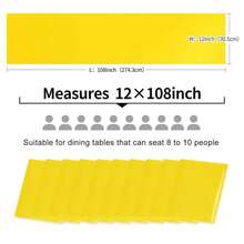 10 Pack Satin Table Runner Yellow 12 X 108 Inch Long,Satin Silk Table Runner For Wedding,Birthday Party And Banquet(Yellow,10 Pack) - Màu vàng - Xem 4
