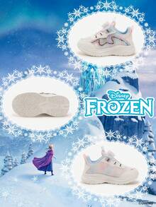 Disney 1 par de zapatos deportivos para niños, que incluyen zapatos deportivos de la Princesa, zapatos deportivos de la Princesa Anna y zapatos deportivos de la Princesa Arendelle, adecuados para uso diario, deportes de vacaciones y al aire libre. Suelas cómodas, antideslizantes, duraderas y transpirables. - Rosa Pálido - Ver 4