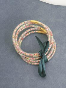 1 Set Creative Design Casual Korean Style Minimalist Bow Tie Multilayer Bracelet - Multicolor - View 4