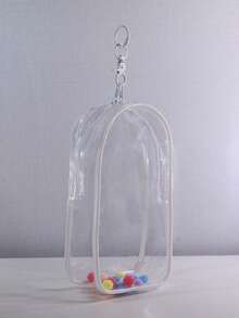 1pc Transparent Display Bag For Labubu, Single Piece 1 Transparent Display Bag, Suitable For Labubu, Square Blind Box Hanging Bag, With Waterproof And Dust-Proof Multi-Functional Characteristics, Very Suitable For Storing Dolls And Small Accessories - Multicolor - View 10