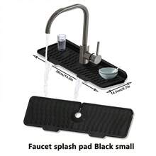 1pc Silicone Tap Splash Guard - Foldable, Anti-Slip, Textured Surface, Suitable For Kitchen And Bathroom Sinks, Multiple Compartments To Prevent Spilling, Bathroom Sink Mat | Foldable Design | Silicone,Teacher's Day, World Cup - Multicolor - View 14
