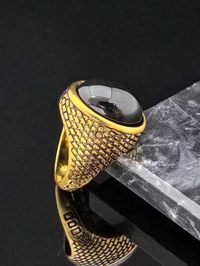 2026 Fashion High Quality Golden Beautiful Black Rhinestones Rings Artificial Crystal Royal Black Rings Valentine's Day Gift