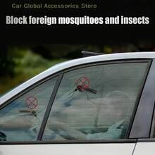 4Pcs Car Window Sunshades And Mosquito Net Curtains - Foldable, All-Weather Black Privacy Protection, UV Protection, And Insect Repellent, Suitable For Cars, Trucks, And SUVs. - 4-piece Set (front Window + Rear Window) - View 5
