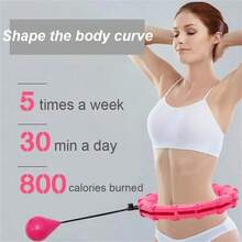 Smart Weighted Hula For Adults Weight Loss 47 Inch Waist 24 Detachable Links Fitness Hoop For Women And Beginners - Cadet Blue - View 2