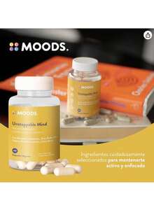 Moods | Nootropico para la Mente con Melena de León, Bacopin, L-Glutamina, Ácido Alfa Lipoico y Zinc - Suplemento natural para Concentracion, Memoria y Agilidad Mental - 60 Cápsulas Veganas - Unstoppable Mind - Amarillo Mostaza - Ver 7