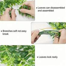 1pc/2pcs/4pcs/8pcs Hyper-Realistic Artificial Hanging Plants Set - Faux Ferns And Ivy Greenery - UV-Resistant, Low-Maintenance Plastic Decor For Patio, Porch And Indoor Spaces - Green - View 5