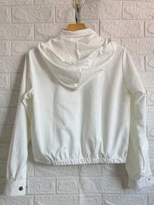 Women's Windbreaker Bomber Jacket - 白色ZY1003 - 查看 4