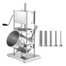 Manueller Wurstfüller 10 L vertikale Wurstfüllmaschine Fleischfüller mit 2 Geschwindigkeiten (schnell / langsam), Hochleistungsfüller aus Edelstahl mit 5 Wurstfüllrohren, Fleischfüllen - 10 L - Übersicht 7