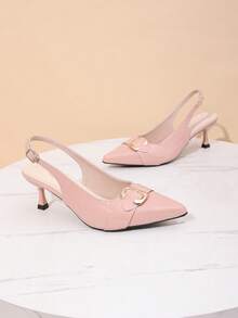 Sandalias de fiesta de moda de charol con tacón alto fino de 2,5 pulgadas para adolescentes, nueva llegada 2026 - Rosa - Ver 9