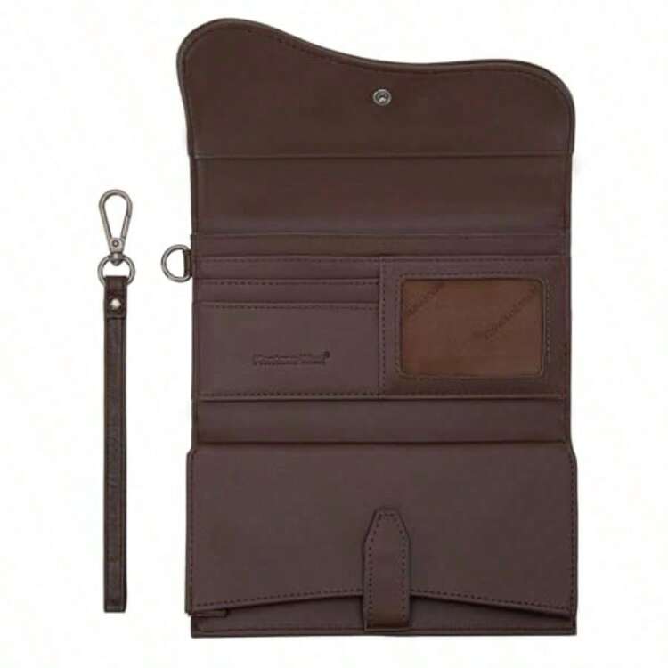 Carteras para mujer grandes carteras de muñeca para teléfono con cartera y correa de muñeca-013 - cafetería - Añade 4