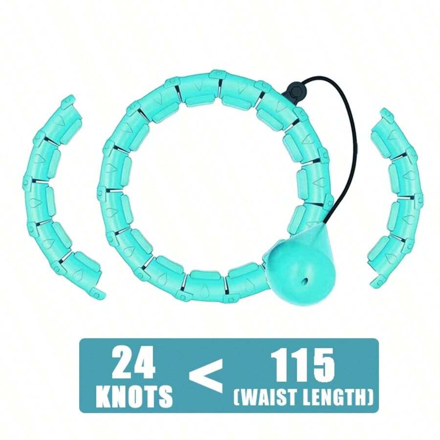 Smart Weighted Hula For Adults Weight Loss 47 Inch Waist 24 Detachable Links Fitness Hoop For Women And Beginners - Cadet Blue - View 1