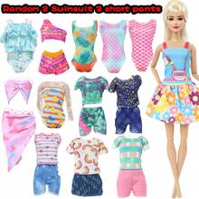 12pcs Pakaian Boneka Acak, 2 Gaun Putri, 3 Rok Pendek, 2 Baju Renang, 2 Celana Pendek, 3 Pakaian Sehari-hari, Set Hadiah untuk Boneka 11,5 Inci (Tidak Termasuk Boneka dan Aksesoris) - MultiWarna - View 5
