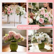 These 6 Artificial Peony Flowers Are Lifelike And UV-Resistant. They Are Perfect For Indoor Home Decoration, Outdoor Garden Decoration, Wedding Decoration, And Valentine's Day Decoration, Making Them The Best Gift Choice. - Hua-005-6-baifen - View 6