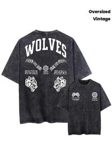 2026Darc Wolf Costume Retro Washed Men's T-Shirt, Perfect For Fitness And Weight Training, Loose-Fitting Summer Gym T-Shirt, Featuring 3D DesignDarc Sports Design Looseandcomfortable,Casualandeasy-Goin,Whitetops,Valentinesdayoutfit,Mardigras,Summertops,Clearancesaleforwomen,Valentineoutfitsforwomen,Womentops, Fairycore, , Outfitselegantdewoman - Black - View 7