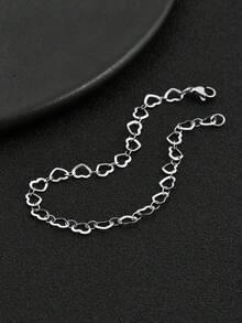 1 Stück modischer, minimalistischer, herzförmiger, verstellbarer Armreif, elegantes Geschenk für Frauen - Verschiedenfarbig - Übersicht 1