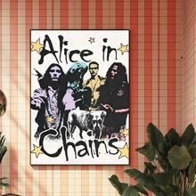 1张复古乐队A-Alice In Chains经典海报，现代防水高清海报，精美家居装饰，房间墙面装饰无框帆布画，卧室、客厅、走廊的理想礼物，墙面艺术，墙面装饰，生日毕业家居装饰，装饰品，无框 - 333 - 查看 45