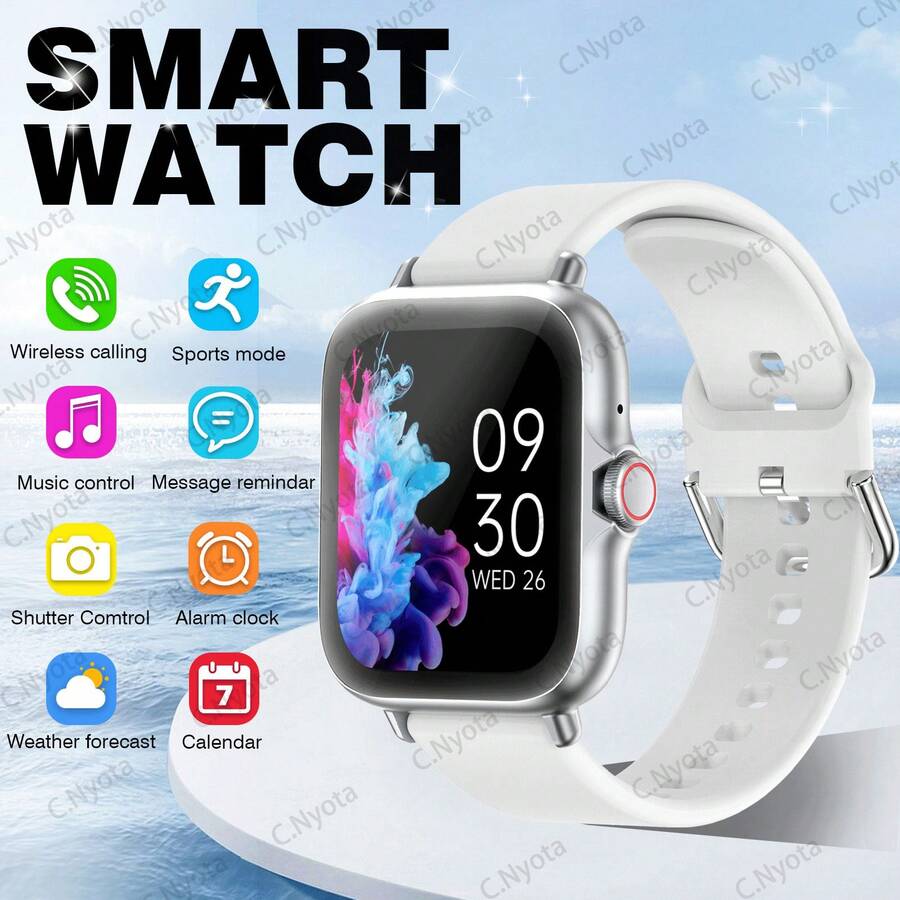 Smartwatch With Wireless Calling/Dialing, Multiple Sports Modes, Call Reminder And Rejection, SMS Reminder, Customizable Wallpaper, Compatible With IPhone/Android - Multicolor - View 1