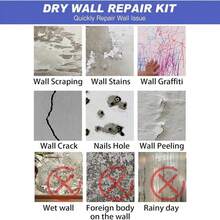 Drywall Repair Kit, 250g Wall Mending Agent-1 Pack, Wall Spackle Repair Kit With Scraper, Patch For Wall Hole Filler, White Spackle Wall Repair Paste - Set - View 5