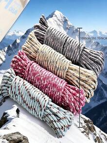 Rollo de 10/50/100m de cuerda multicolor de 7 cordones de camuflaje para exteriores, cuerda de emergencia de supervivencia, multiusos para acampar, encordado, remolque, trenzado de pulseras, percha, correa resistente para manualidades DIY - Multicolor - Ver 11