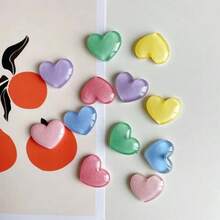 6/12pcs Cute Heart-Shaped Fridge Magnets And Whiteboard Magnetic Stickers, Suitable For Kitchen And Office Decoration, Wedding Magnetic Decor, Fridge Magnets, Kitchen Accessories, Home Decor, Mother's Day Gift - Multicolor - View 4