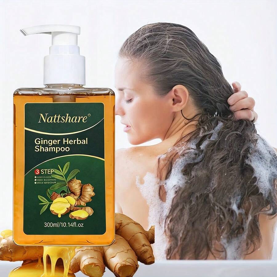 Nattshare 300毫升/10.14液盎司生姜洗发水，二合一洗发护发素，蕴含生姜和生物素提取物，深层清洁滋养，保湿保湿，令秀发柔软蓬松，防止断裂和分叉，适合所有发质。 - 洗髮水 - 查看 1