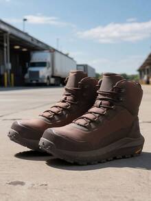 Men's Zipper Composite Toe Work Boots - Lightweight & Anti-Fatigue, ASTM F2413-24 For Warehouse/Construction | Terrascope-Nano - Dark Brown - View 2