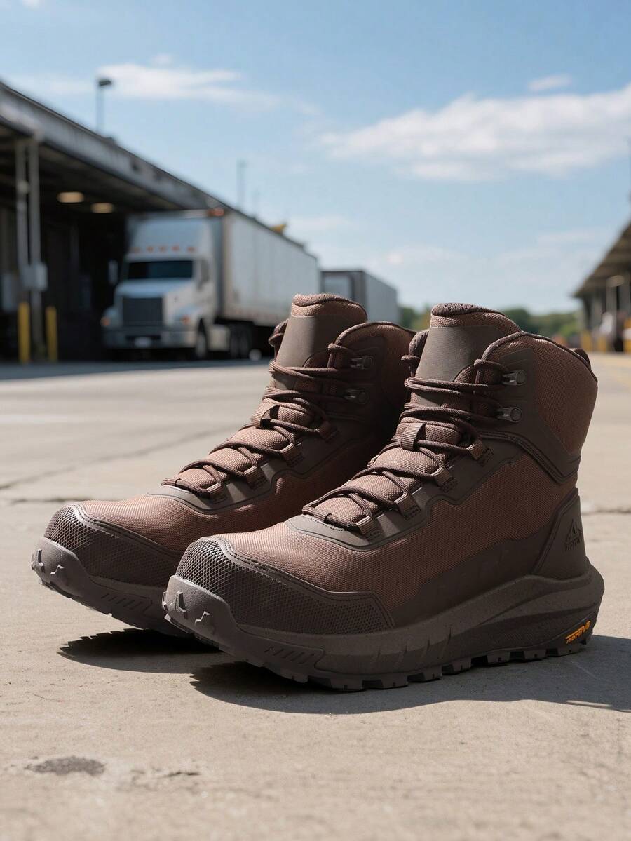 Men's Zipper Composite Toe Work Boots - Lightweight & Anti-Fatigue, ASTM F2413-24 For Warehouse/Construction | Terrascope-Nano
