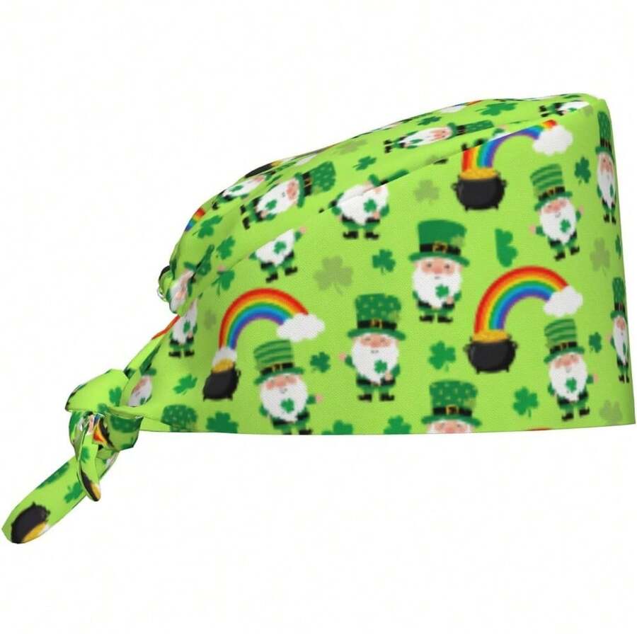 St. Day Shamrock Working Cap With Sweatband, Irish Green Clover Print Scrub Caps For Women Men, Suitable For Work, Fashionable Wear, And Hair Protection.The Perfect Gift Choice For Valentine's Day, Birthdays, Anniversaries, Or For Your Boyfriend, Girlfriend, Family, Or Best Friend. - Cỏ ba lá may mắn của Ireland - Xem 1