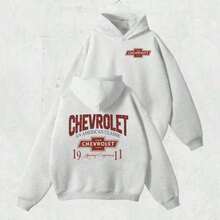 Men Women Chevrolet Hoodie Sweatshirt Streetwear Vintage Chevrolet American Hoodie – 90s Style Unisex Car Lover Pullover, Classic Chevy Accessories Shirt Sudadera Sudadera Pullover |   Exquisite Design |     Loose And Comfortable |     Easy To Match | Stylish And Warm Sweatshirt - 白色 - 查看 1