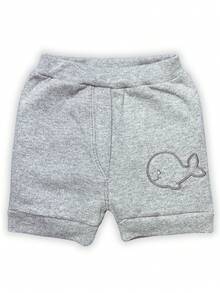 Conjunto bebê Menino - Body e shorts verão - baby bee - Azul bebê - Visão 3