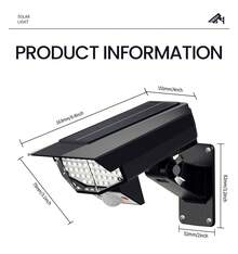 4 Pcs Outdoor Motion Sensor Solar Lights 64 LEDs Spotlight With Remote Controller FloodLights Outdoor IP67 Waterproof, Wireless Dummy Decoy Fake Security Camera,Solar Powered Security Light For Porch Garden Patio Driveway - 4 chiếc - Xem 11