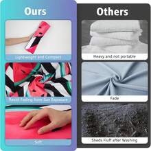 71"X32" Extra Large Microfiber Lightweight Quick Dry Beach Towel, Adult Beach Bath Towel For Beach, Swimming Pool, Camping (Watermelon) - 3 - Xem 4