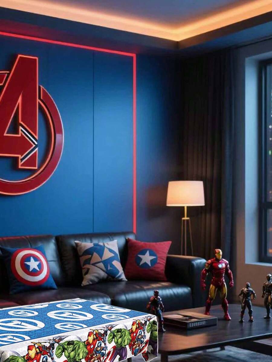 Marvel 派对桌布套装 – 独家设计，饰以活力四射的超级英雄图案，包含 1-2 件防水桌布，是派对装饰、复古游戏聚会和收藏展示的理想之选，为任何粉丝的派对布置增添趣味和活力。 - 彩色 - 查看 1
