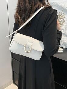 [US-Based Shipping]1pc Lacquered Polyurethane Leather Handbag For Women, Y2k Babe Bag, Lacquered Mini Square Bag, Simple Mini Bag, Shoulder/Underarm Bag, Retro Mini Bag, Versatile Work Bag, Student Mini Square Bag, Retro Inspired Bag For Women, Fashionable White Bag,White Bag,Pumpkin,Autumn,Halloween,Fall,Christmas,Thanksgiving,Festival,Cyber Monday,Holiday,Gift,New Year,Snow,Winter,Warm,End-Of-Year,Party,Bags For Women,Purses And Bags Women,Purses For Women,Small Purse,Summer,Carteras Para Mujer,Pink Purse - trắng - Xem 5
