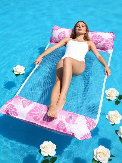 Inflatable Swimming Pool Bed, Inflatable Swimming Pool Float Bed, Adult Size Water Hammock, Inflatable Air Mattress, Swimming Pool Float Accessories, 4-In-1 Multifunctional Swimming Pool Float Bed, Swimming Pool Float Chair, Suitable For Swimming Pool, Beach, Summer Leisure