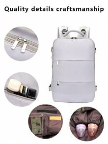 Tas Ransel Kabin Wizz Air Ryanair 40x20x30cm - Kompartemen Laptop 14", Termasuk Kantong Kompresi Vakum dan Set Pompa Manual, Tempat Penyimpanan Sepatu, Cocok untuk Perjalanan Singkat, Tas Kabin, Perlengkapan Perjalanan Ringkas - MultiWarna - View 7