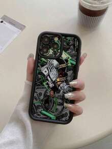 1個 ブラックフォンケース ドルマークパターンとマイクロホールデザインでカメラを保護するする iPhone17/iPhone17 Air/iPhone17 Pro/iPhone17 Pro Max/16 Pro Max/15 Pro Max/14 Pro Max/13 Pro Max/12 Pro Max/11 Pro Maxに適しています - ブラック - チェックする 9