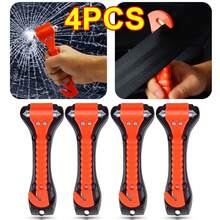 4PCS Emergency Car Safety Escape Hammer SeatBelt Cutter Tool Window Glass Breaker - A - View 7