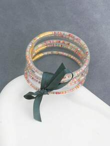 1 Set Creative Design Casual Korean Style Minimalist Bow Tie Multilayer Bracelet - Multicolor - View 3