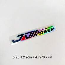 AD ملصق سيارة JDM POWER قطعة واحدة، ملصق حرفي لنافذة الجانب Bayshore للسيارة والدراجة النارية وخزان الوقود والصندوق الخلفي والمصد الأمامي والمصباح الأمامي، ملصق عاكس لتغطية الخدوش، تعديل - مقاس واحد - مشاهدة 23