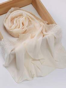 1 lenço hijab muçulmano de chiffon elegante com bordado de rosas para abaya - Multicolorido - Ver 16