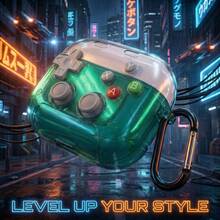 RFUNGUANGO For  Pro 3 Case (2025) Cover With Cleaner Kit,Featuring A Classic Handheld Gaming Console Design With TPU Transparent Protection, Compatible With Apple  Pro  3 Case - Transparent Semi-green - View 4