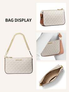 Michael Kors Women's Shoulder Bag Handbag, Suitable For Daily Commute, Travel, Shopping, Casual Outing - Champagne - View 7